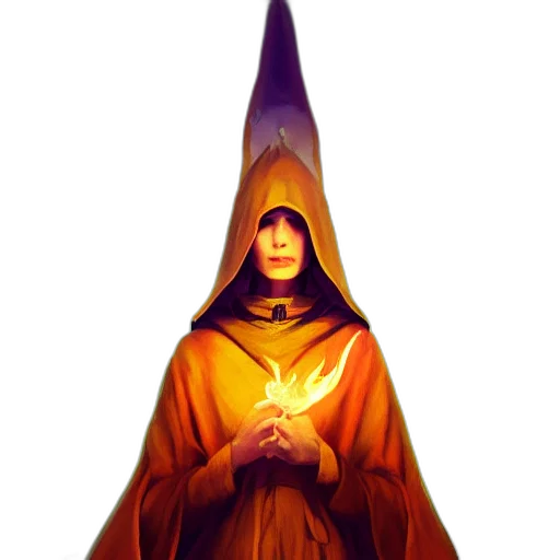staff, dress, crown, mask, concept art, fantasy art, pixel art, 3d render transparent PNG cut-out
