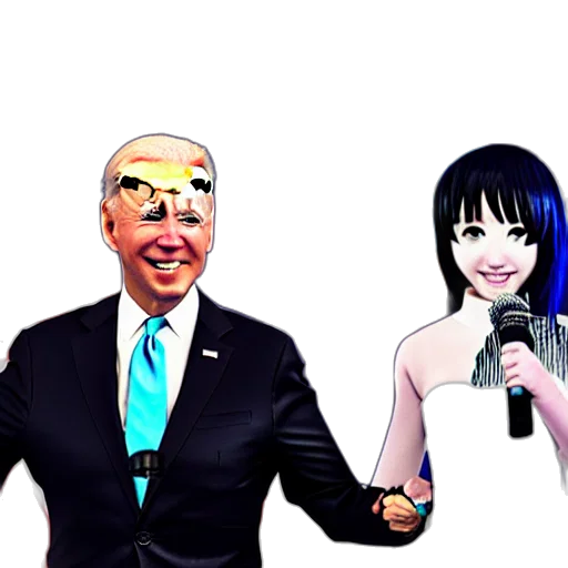 cartoon, vaporwave, anime, concept art, professional, photograph, president, joe transparent PNG cut-out