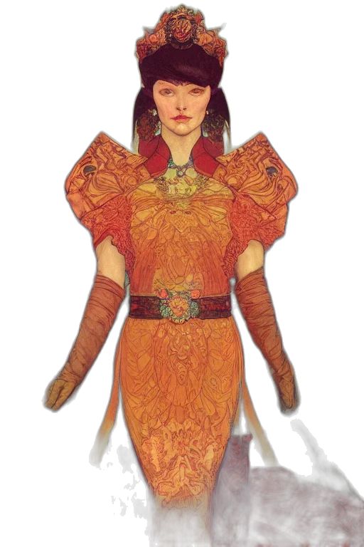 staff, dress, crown, mask transparent PNG cut-out