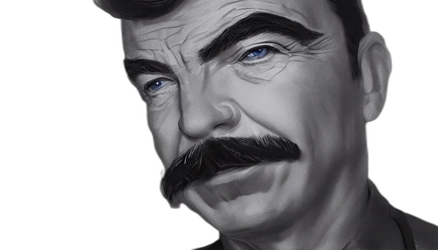 face, oil painting, photorealistic, comic book art transparent PNG cut-out