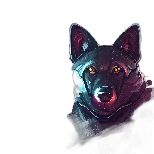 mask, face, animal, creature, concept art, cyberpunk, fantasy art, watercolor transparent PNG cut-out