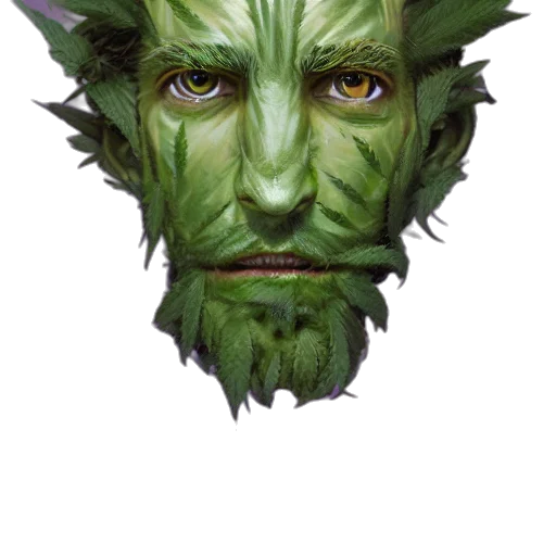 face, mask, staff, creature transparent PNG cut-out
