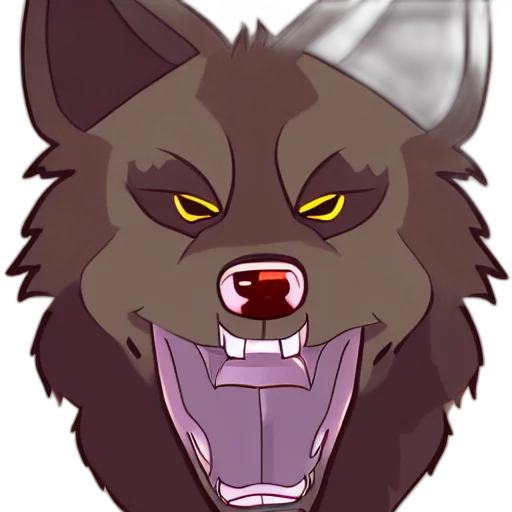 pixel art, concept art, cartoon, fantasy art, fursona, wolf, happy, face transparent PNG cut-out