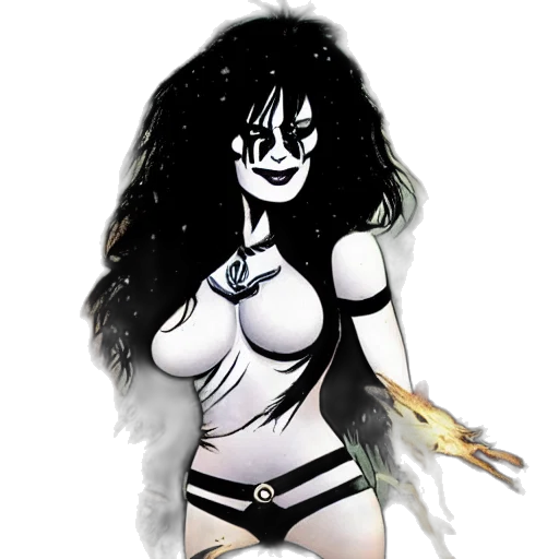 comic book art, concept art, fantasy art, cartoon, death, sandman, comics transparent PNG cut-out