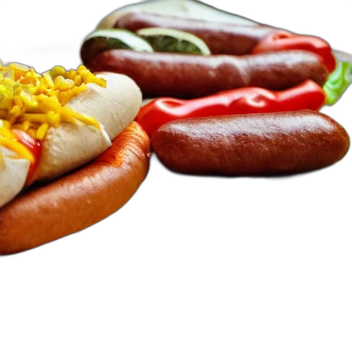 food, 3d render, photorealistic, guatemalan, urban, hotdogs transparent PNG cut-out