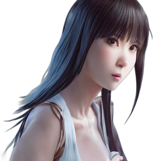 face, robot, dress, photorealistic transparent PNG cut-out