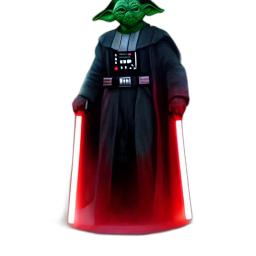 staff, mask, concept art, 3d render, green, screenshot, yoda, dressed transparent PNG cut-out