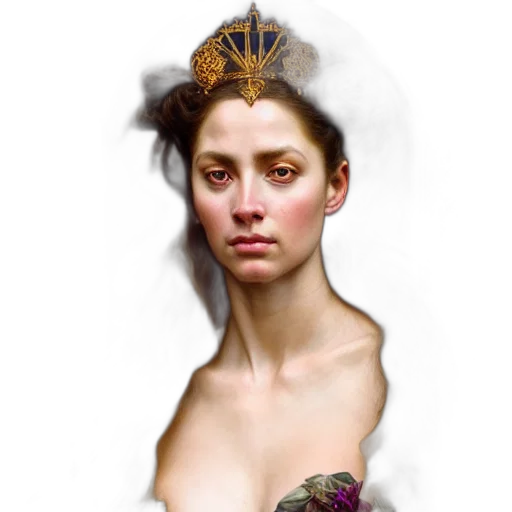 crown, jewelry, face, photorealistic transparent PNG cut-out
