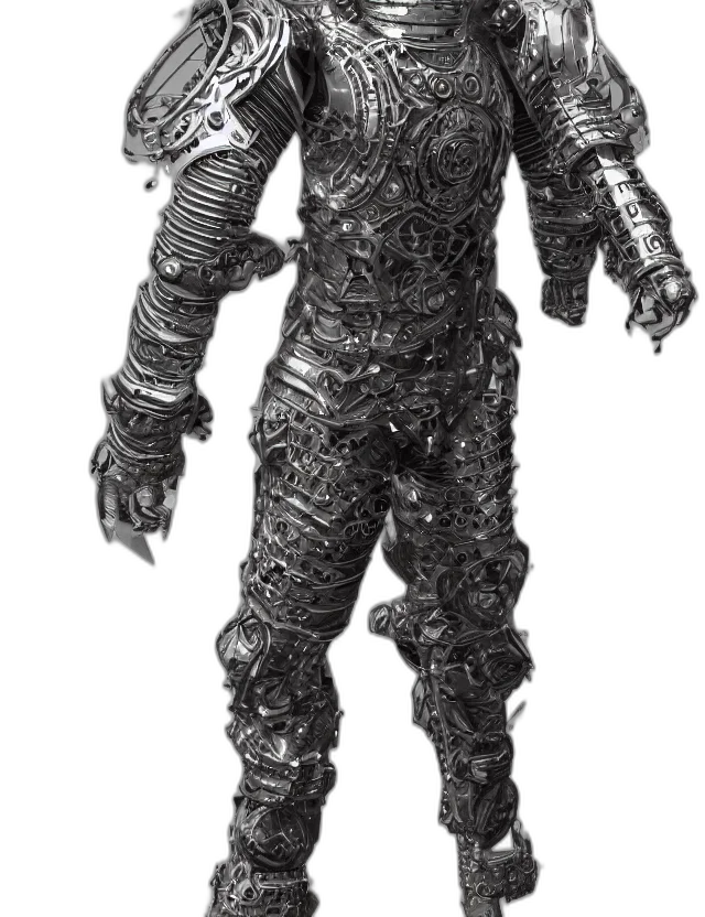 creature, robot, dragon, animal, concept art, 3d render, outer space, full transparent PNG cut-out
