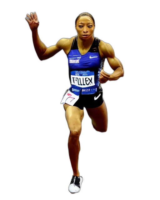 allyson, felix, meter, starting transparent PNG cut-out