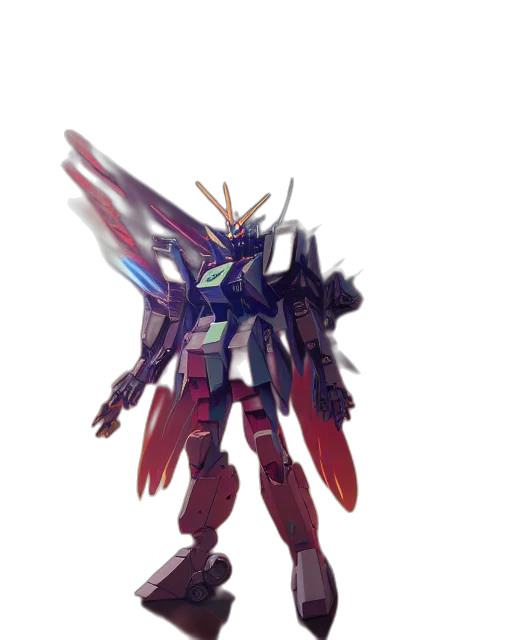robot, weapon, sword, staff, concept art, 3d render, pixel art, vaporwave transparent PNG cut-out