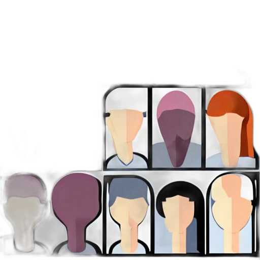 face, staff, 3d render, vector transparent PNG cut-out