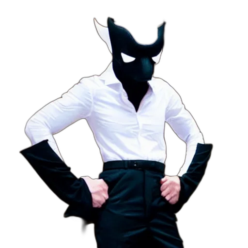 mask, jacket, animal, creature, concept art, 3d render, cartoon, pixel art transparent PNG cut-out