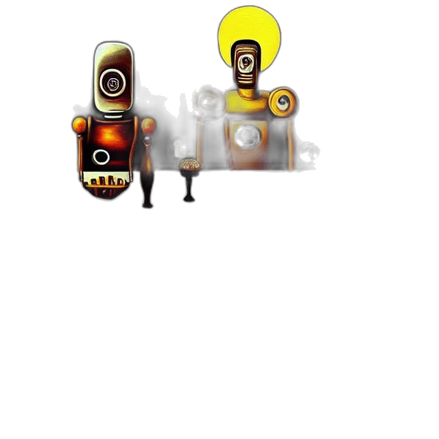 robot, weapon, furniture, mask, concept art, pixel art, 3d render, fantasy art transparent PNG cut-out