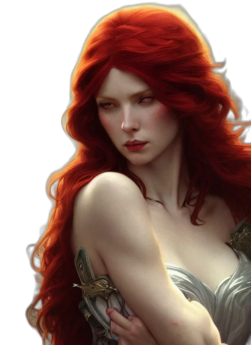 fantasy art, comic book art, concept art, photorealistic, fire, red, golden, beautiful transparent PNG cut-out