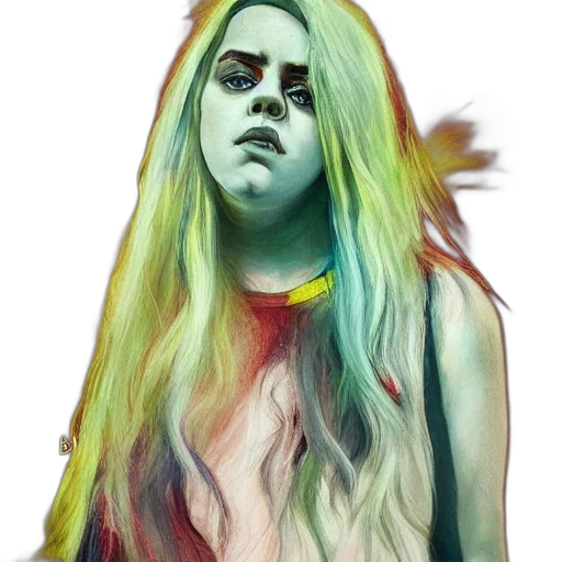 hair, face, creature, mask, watercolor, photorealistic, fantasy art, concept art transparent PNG cut-out