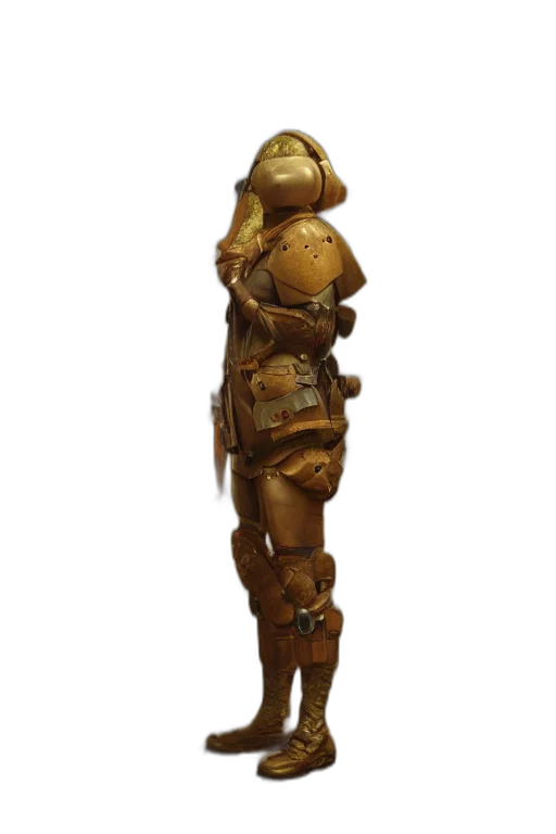 robot, staff, weapon, mask, concept art, fantasy art, 3d render, cyberpunk transparent PNG cut-out