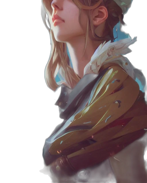 jacket, face, crown, staff, concept art, fantasy art, cyberpunk, photorealistic transparent PNG cut-out