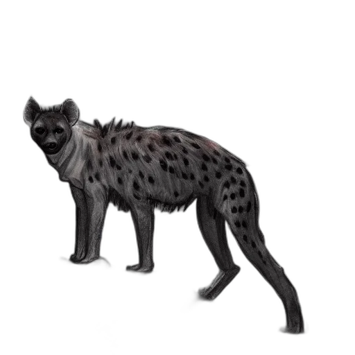 animal, creature, staff, 3d render, concept art, fantasy art, photorealistic, monochrome transparent PNG cut-out