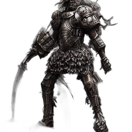 sword, weapon, robot, creature, concept art, fantasy art, comic book art, 3d render transparent PNG cut-out