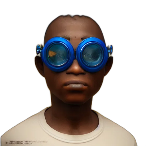 mask, staff, face, robot, 3d render, concept art, photorealistic, cyberpunk transparent PNG cut-out