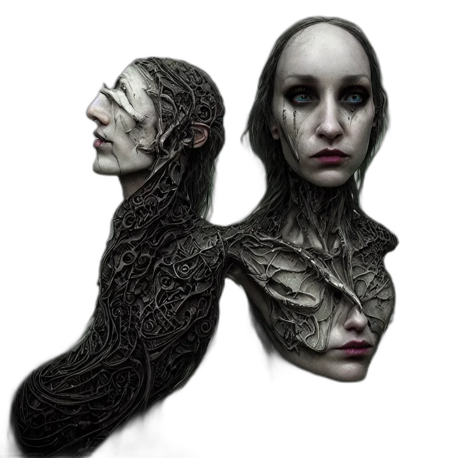 hair, mask, creature, face transparent PNG cut-out