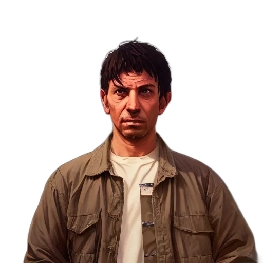 jacket, face, staff, animal, photorealistic, concept art, comic book art, pixel art transparent PNG cut-out