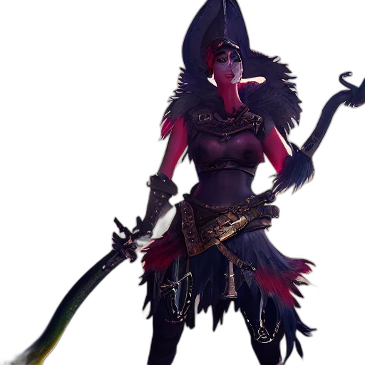 staff, weapon, sword, concept art, fantasy art, 3d render, pixel art, dark transparent PNG cut-out