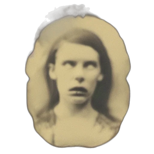 face, mask, hair, jewelry, photorealistic, tintype, photo, zombie transparent PNG cut-out