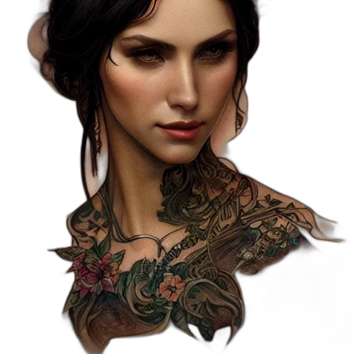 face, jewelry, dragon, staff transparent PNG cut-out