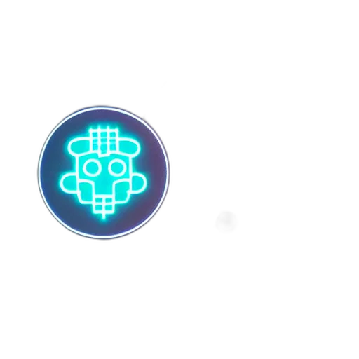 crown, robot, jewelry, staff, 3d render, vaporwave, concept art, blue transparent PNG cut-out