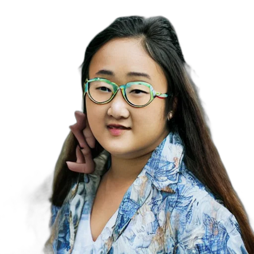 face, staff, hair, jacket transparent PNG cut-out
