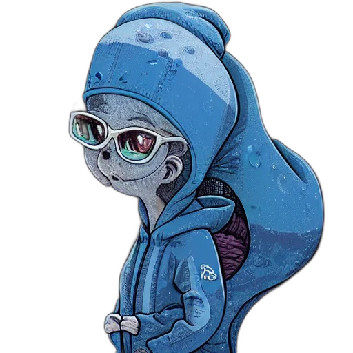 jacket, mask, face, concept art transparent PNG cut-out
