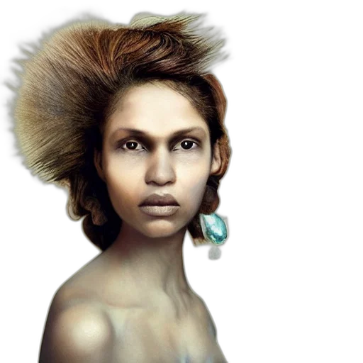 hair, face, jewelry, crown, photorealistic, fantasy art, concept art, 3d render transparent PNG cut-out