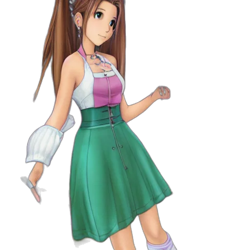 dress, staff, concept art, 3d render transparent PNG cut-out