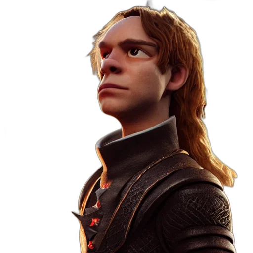 staff, face, jacket, crown, fantasy art, concept art, 3d render, photorealistic transparent PNG cut-out