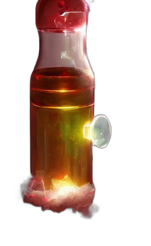 bottle, weapon, food, 3d render transparent PNG cut-out