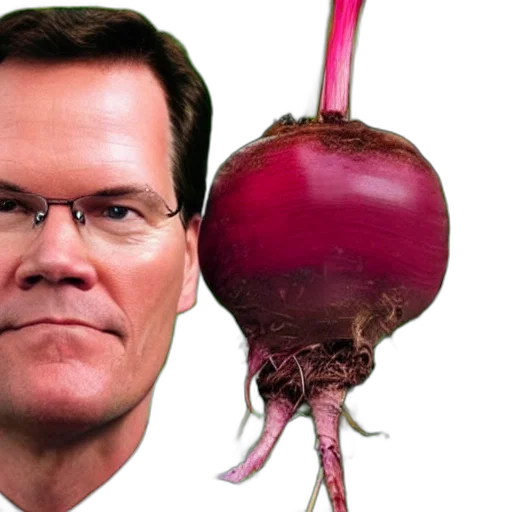 dwight, schrutte, face, beet transparent PNG cut-out