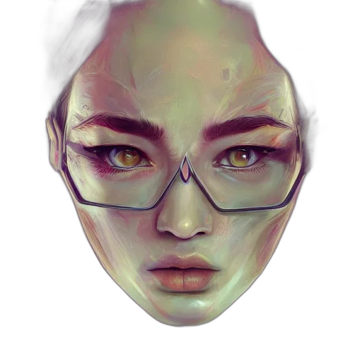 mask, face, creature, robot, watercolor, photorealistic, fantasy art, concept art transparent PNG cut-out