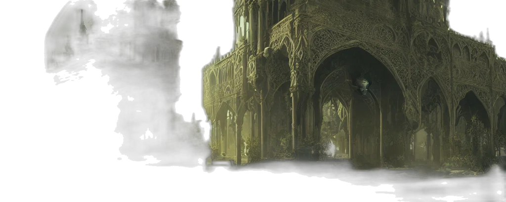 sword, concept art, fantasy art, watercolor, 3d render, fog, snow, city street transparent PNG cut-out