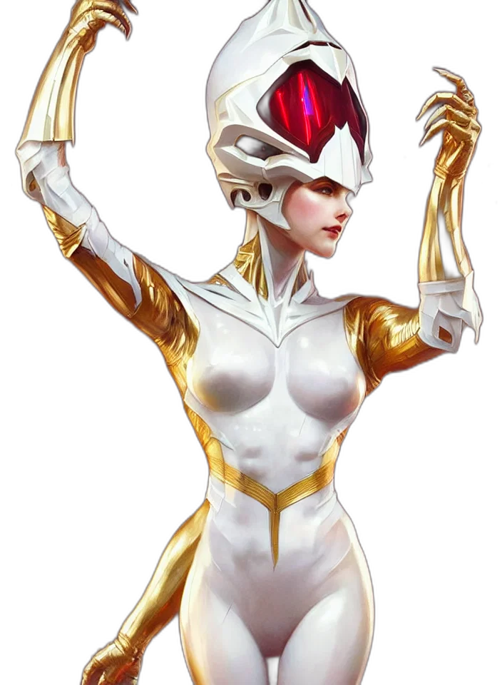 robot, jewelry, staff, crown transparent PNG cut-out
