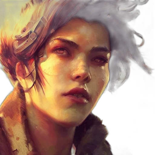 face, concept art, photorealistic, fantasy art transparent PNG cut-out