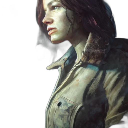 jacket, face, concept art, fantasy art transparent PNG cut-out