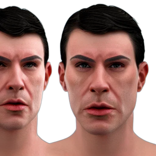 face, mask, 3d render, photorealistic, concept art, fantasy art, male, human transparent PNG cut-out