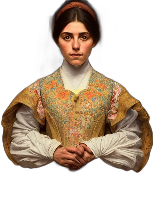 jacket, face, dress, staff, oil painting, photorealistic, concept art, symmetry transparent PNG cut-out
