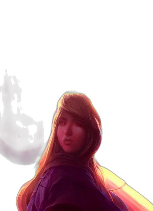 face, jacket, staff, weapon, concept art, comic book art, fantasy art, cyberpunk transparent PNG cut-out