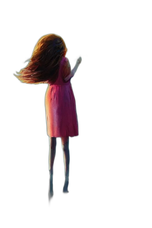 dress, hair, staff, jacket, 3d render, concept art, photorealistic, cartoon transparent PNG cut-out