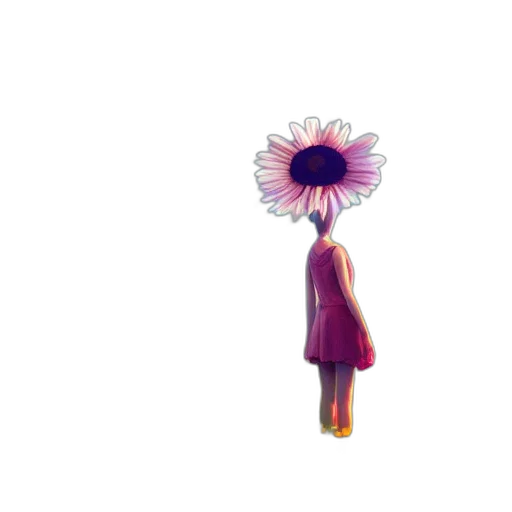 flower, umbrella, dress, robot transparent PNG cut-out