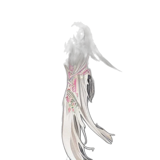dress, hair, creature, staff, concept art, fantasy art, watercolor, anime transparent PNG cut-out