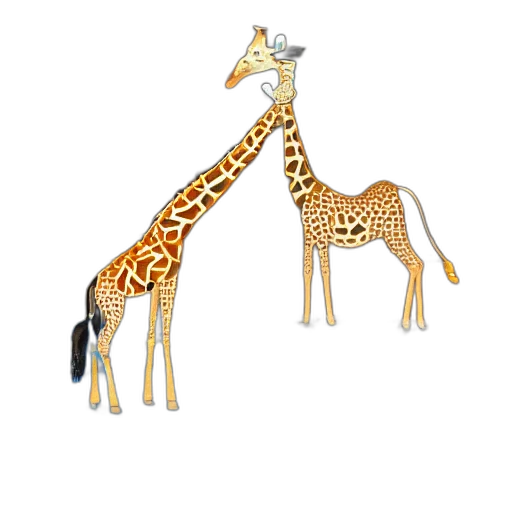 animal, 3d render, concept art, pixel art, lubricated, giraffes, empty, pool transparent PNG cut-out